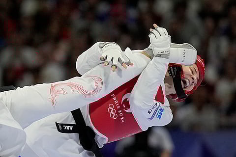 Women's 49kg Taekwondo quarterfinal China vs Turkey